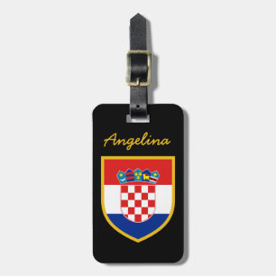 Étiquette À Bagage Drapeau de la Croatie personnalisé