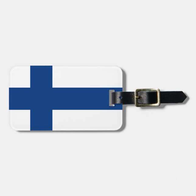 Étiquette À Bagage Drapeau de la Finlande (Devant horizontal)