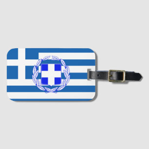 Étiquette À Bagage Drapeau de la Grèce