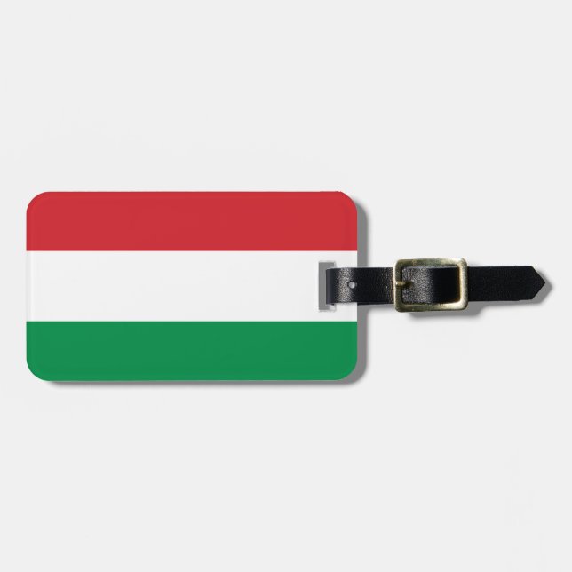 Étiquette À Bagage Drapeau de la Hongrie Easy ID Personal (Devant horizontal)