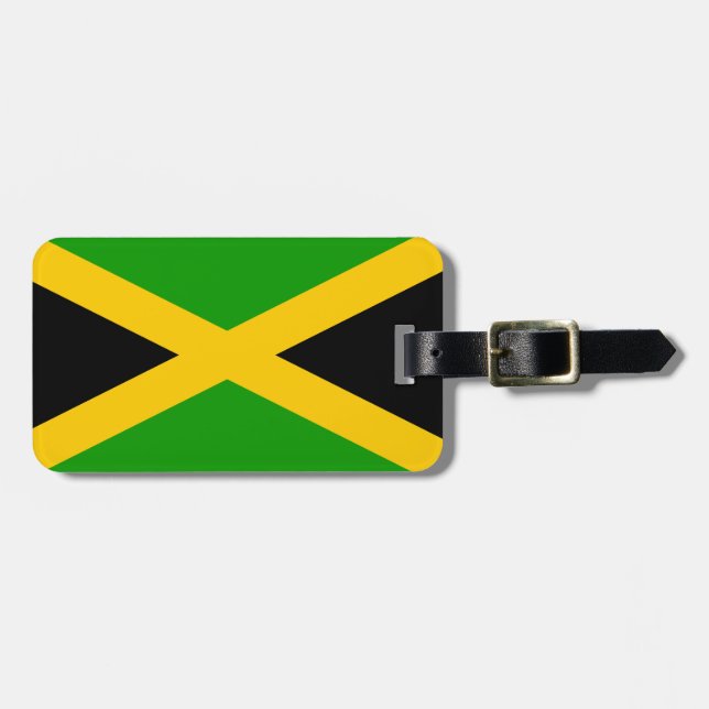 Étiquette À Bagage Drapeau de la Jamaïque (Devant horizontal)