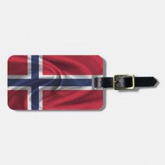 Étiquette À Bagage Drapeau De La Norvège