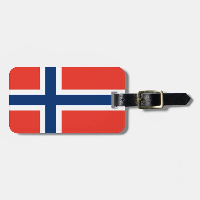 Étiquette À Bagage Drapeau de la Norvège (Devant horizontal)