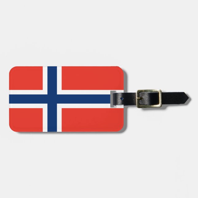Étiquette À Bagage Drapeau de la Norvège (Devant horizontal)