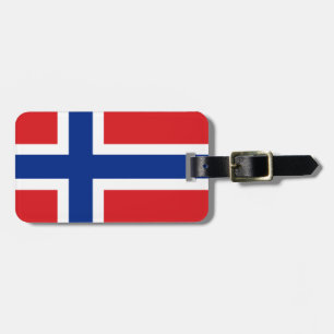 Étiquette À Bagage Drapeau de la Norvège