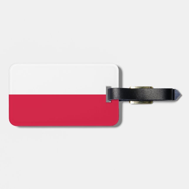 Étiquette À Bagage Drapeau de la Pologne (Dos horizontal)