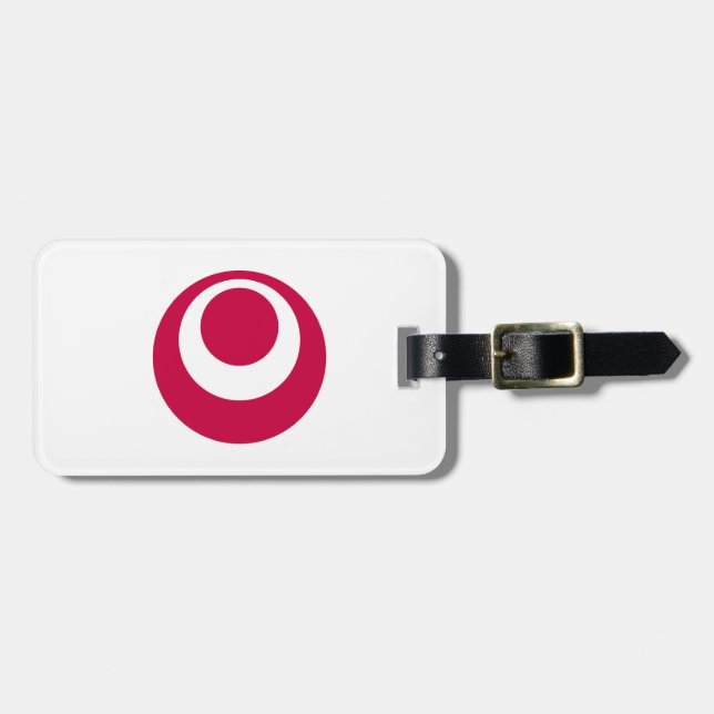 Étiquette À Bagage Drapeau de la préfecture d'Okinawa, Japon (Devant horizontal)