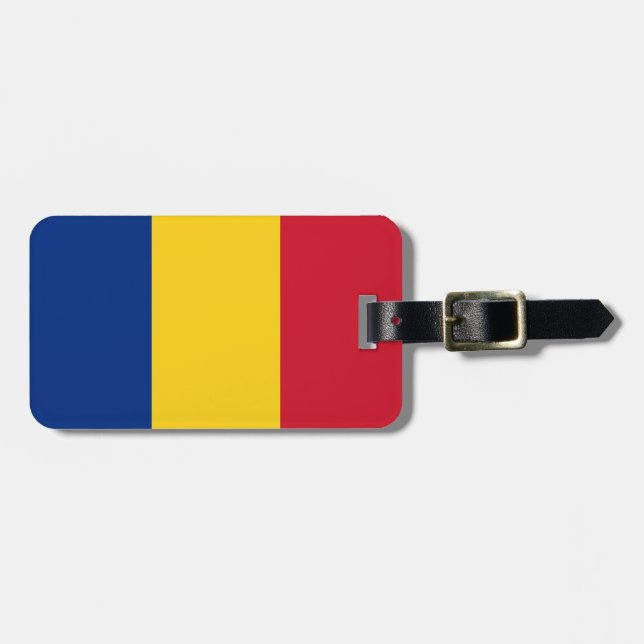 Étiquette À Bagage Drapeau de la Roumanie (Devant horizontal)