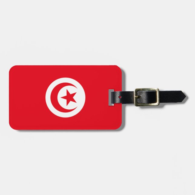 Étiquette À Bagage Drapeau de la Tunisie Easy ID Personal (Devant horizontal)