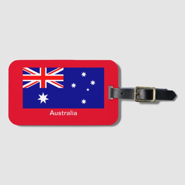 Étiquette À Bagage Drapeau de l'Australie (Devant Horizontal)