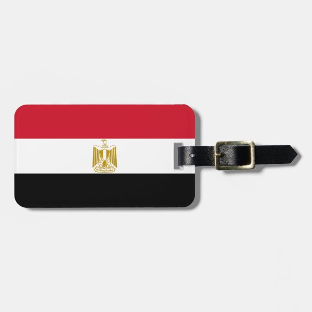 Étiquette À Bagage Drapeau de l'Égypte (Devant horizontal)