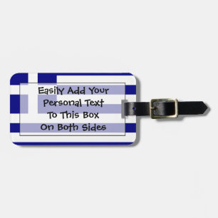 Étiquette À Bagage Drapeau de l'identification facile de la Grèce