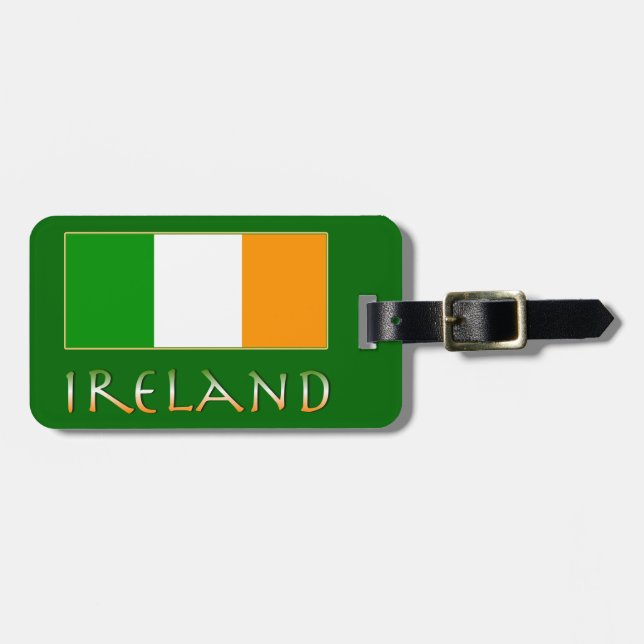Étiquette À Bagage Drapeau de l'Irlande (Devant horizontal)