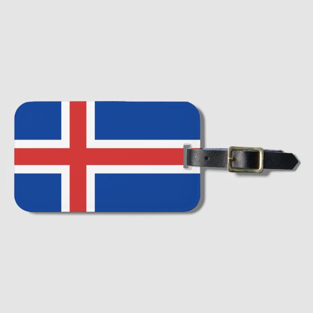 Étiquette À Bagage Drapeau de l'Islande (Devant Horizontal)