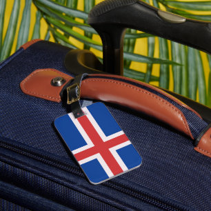 Étiquette À Bagage Drapeau de l'Islande