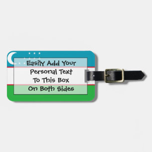 Étiquette À Bagage Drapeau de l'Ouzbékistan Easy ID Personal