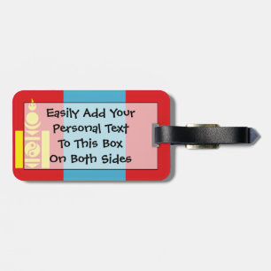 Étiquette À Bagage Drapeau de Mongolie Easy ID Personnel