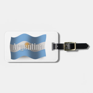 Étiquette À Bagage Drapeau de ondulation de l'Argentine