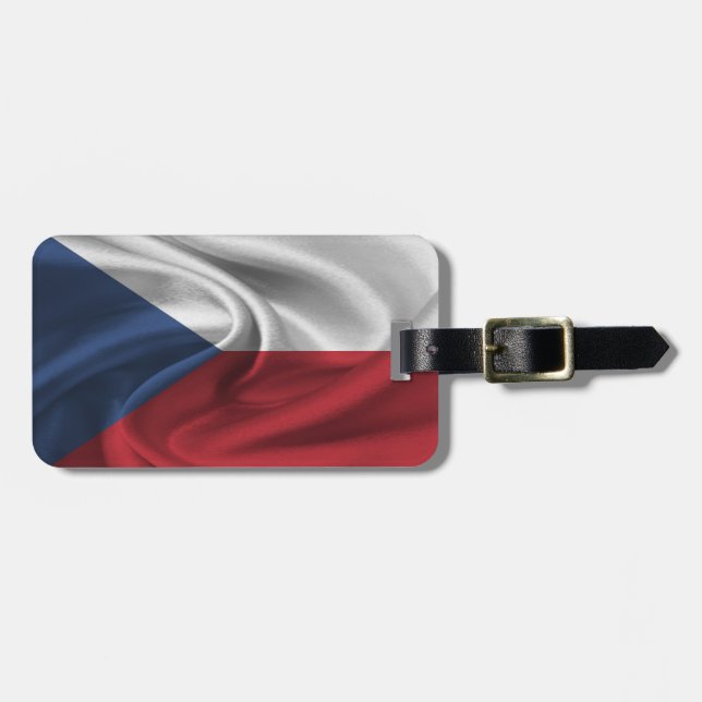Étiquette À Bagage Drapeau De République Tchèque (Devant horizontal)