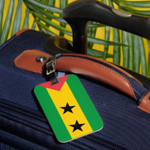 Étiquette À Bagage Drapeau de São Tomé e Príncipe