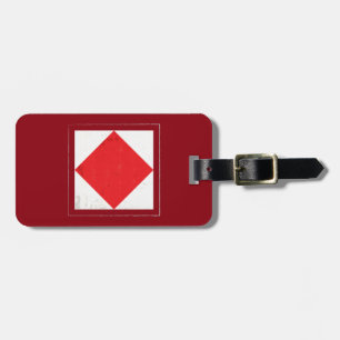 Étiquette À Bagage Drapeau de signal nautique de la lettre "F"