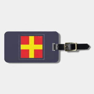 Étiquette À Bagage Drapeau de signal nautique de la lettre "R"