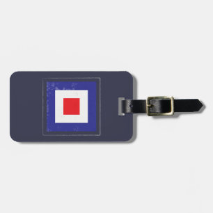 Étiquette À Bagage Drapeau de signal nautique de la lettre "W"