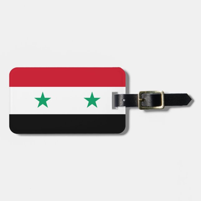 Étiquette À Bagage Drapeau de Syrie Easy ID Personal (Devant horizontal)
