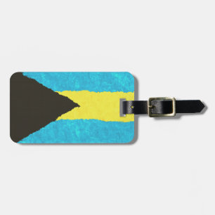 ÉTIQUETTE À BAGAGE DRAPEAU DES BAHAMAS