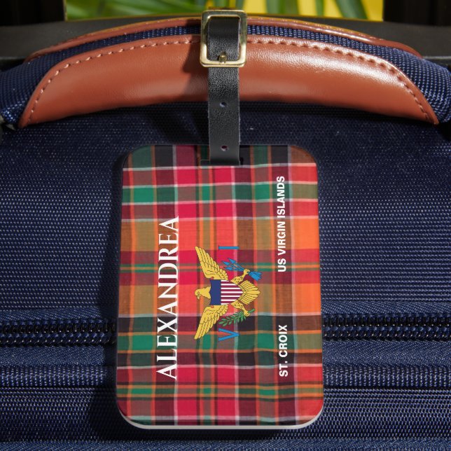 Étiquette À Bagage Drapeau des îles Vierges américaines St. Croix Mad (Insitu Rectoal 2)