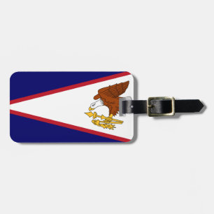 Étiquette À Bagage Drapeau des Samoa américaines Bagage Tag w bracele