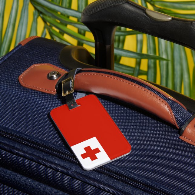 Étiquette À Bagage Drapeau des Tonga (Insitu Rectoal 1)
