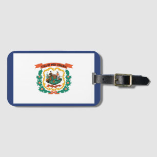 Étiquette À Bagage Drapeau d'État de Virginie-Occidentale, États-Unis