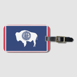 Étiquette À Bagage Drapeau d'État du Wyoming, États-Unis