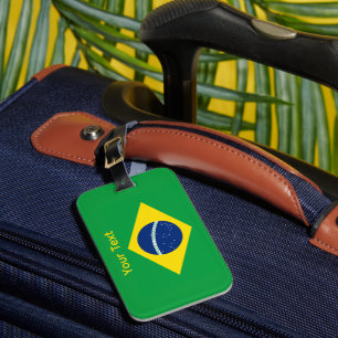 Étiquette À Bagage Drapeau du Brésil Coupe du Monde 2026 Football Bré