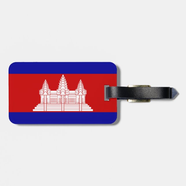Étiquette À Bagage Drapeau du Cambodge (Dos horizontal)
