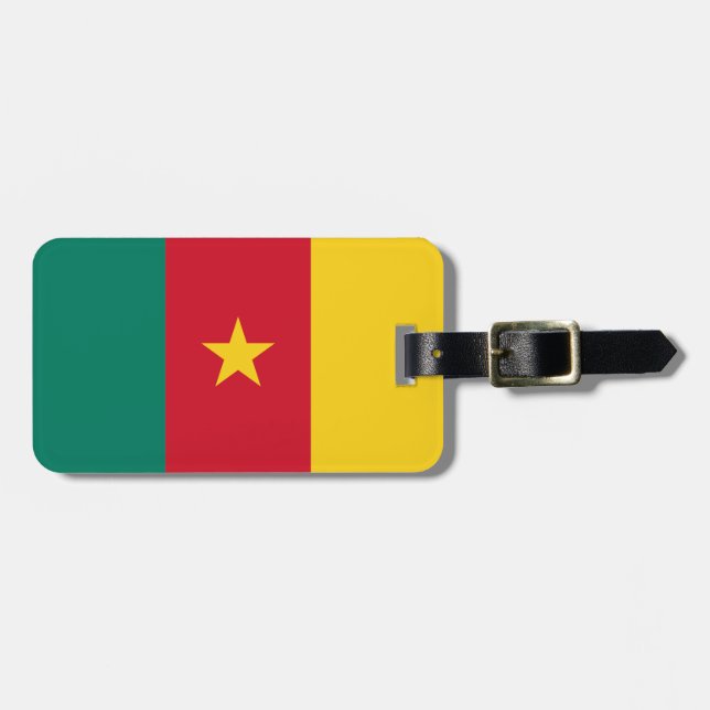 Étiquette À Bagage Drapeau du Cameroun Personal Easy ID (Devant horizontal)