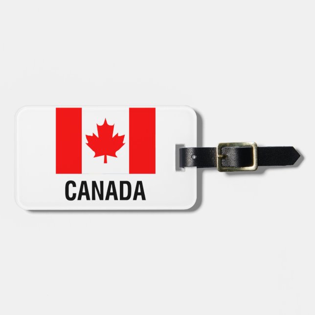 Étiquette À Bagage DRAPEAU du CANADA (Devant horizontal)