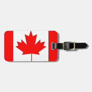 Étiquette À Bagage Drapeau du Canada, avec nom, adresse...
