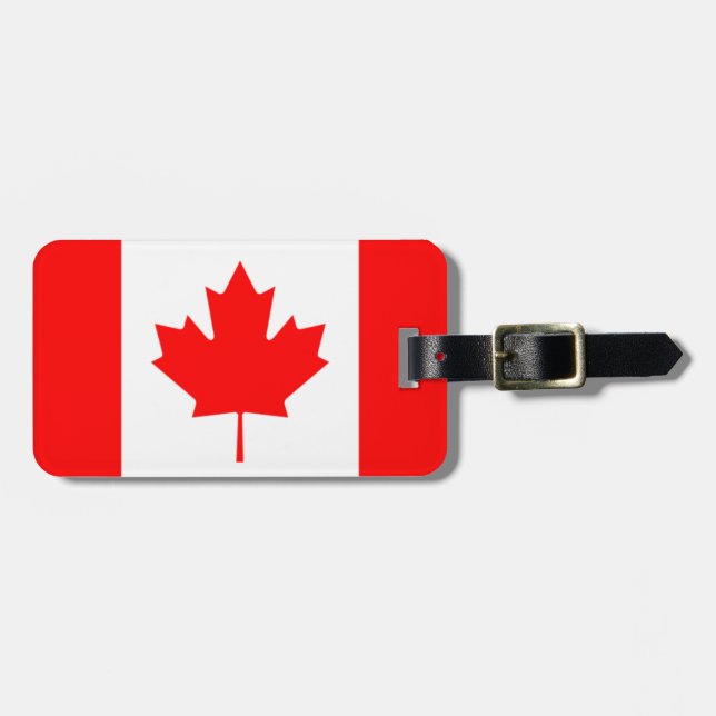 Étiquette À Bagage Drapeau du Canada Carte d'identité personnelle fac (Devant horizontal)