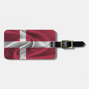 Étiquette À Bagage Drapeau Du Danemark