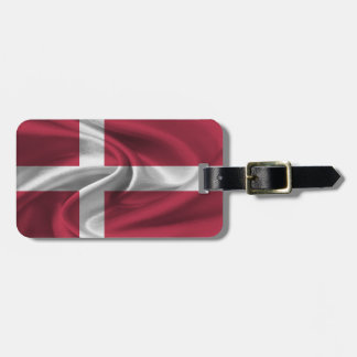 Étiquette À Bagage Drapeau Du Danemark