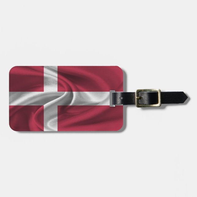 Étiquette À Bagage Drapeau Du Danemark (Devant horizontal)