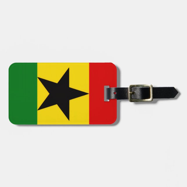 Étiquette À Bagage Drapeau du Ghana (Devant horizontal)