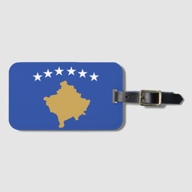 Étiquette À Bagage Drapeau du Kosovo (Devant Horizontal)