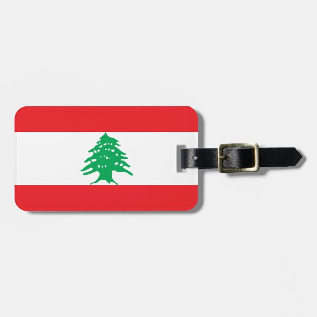 Étiquette À Bagage Drapeau du Liban (Devant horizontal)