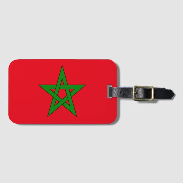 Étiquette À Bagage Drapeau du Maroc (Devant Horizontal)