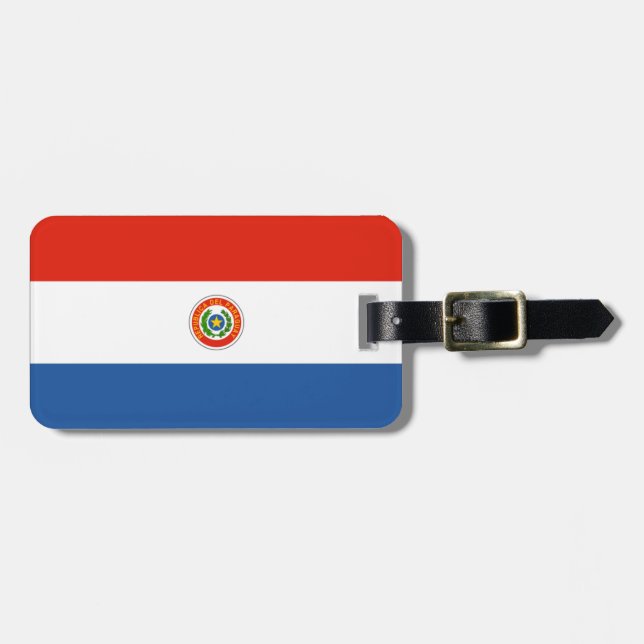 Étiquette À Bagage Drapeau du Paraguay (Devant horizontal)