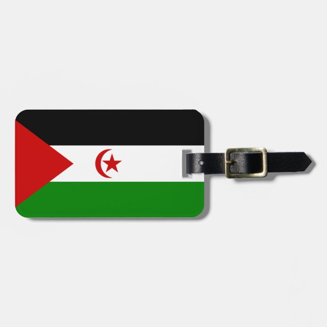Étiquette À Bagage Drapeau du Sahara Occidental Easy ID Personnel (Devant horizontal)