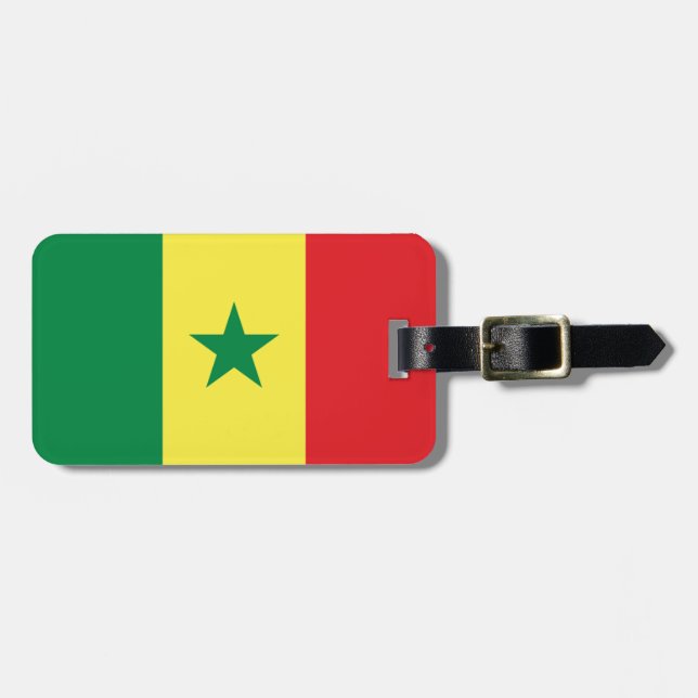 Étiquette À Bagage Drapeau du Sénégal Easy ID personnel (Devant horizontal)